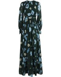 Erdem - Silk Voile Floral Maxi Dress - Lyst