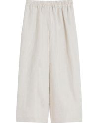 Weekend by Maxmara - Linen Wide-Leg Trousers - Lyst