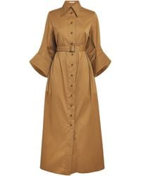 Palmer//Harding - Cotton-Blend Intention Maxi Shirt Dress - Lyst