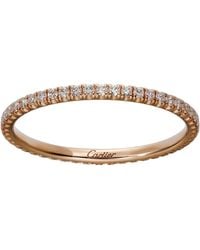 Cartier - Rose Gold And Diamond Étincelle De Wedding Band - Lyst