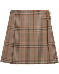 Burberry - Wool Check Mini Kilt - Lyst