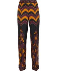 PUCCI - Silk Baiadera Print Wide-Leg Trousers - Lyst