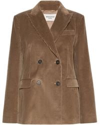 Weekend by Maxmara - Corduroy Double-Breasted Blazer - Lyst