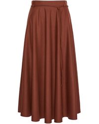 Max Mara - Stretch-Cashmere Foule Midi Skirt - Lyst