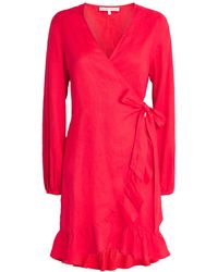Heidi Klein - Linen Ruffle Amalfi Mini Dress - Lyst