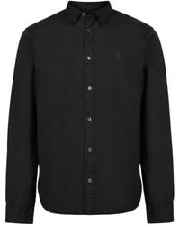 AllSaints - Stretch-Cotton Hawthorne Shirt - Lyst