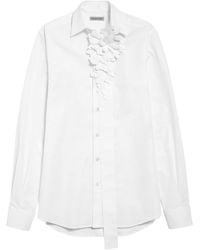 Balenciaga - Cotton Floral Appliqué Shirt - Lyst