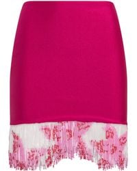 PATBO - Beaded Fringe Mini Skirt - Lyst