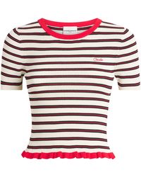 Claudie Pierlot - Knitted Stripe T-Shirt - Lyst