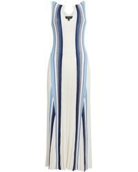 Theory - Ribbed Stripe Maxi Dress - Lyst