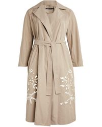 Marina Rinaldi - Broderie Anglaise Trench Coat - Lyst