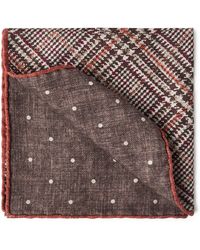 Brunello Cucinelli - Silk Prince Of Wales Pocket Square - Lyst