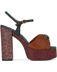 Kurt Geiger - Embellished Kensington Platform Sandals - Lyst