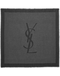 Saint Laurent - Cashmere-Silk-Wool Cassandre Scarf - Lyst