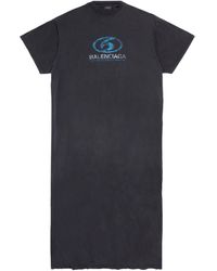 Balenciaga - Cotton T-shirt Maxi Dress - Lyst
