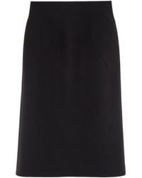 McQueen - Crepe Midi Pencil Skirt - Lyst