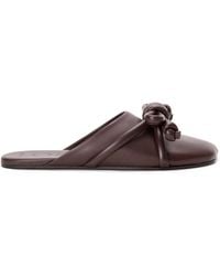 Loewe - Lambskin Flamenco Knot Mules - Lyst