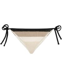 Brunello Cucinelli - Cotton Stripe Side-Tie Bikini Briefs - Lyst