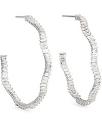 Suzanne Kalan - And Diamond Classic Wave Hoop Earrings - Lyst