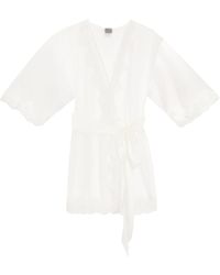 Carine Gilson - Lace-detail Robe - Lyst