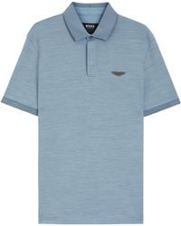 BOSS - X Aston Martin Cotton-Wool Polo Shirt - Lyst