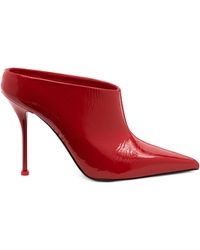 Alexander McQueen - Leather Thorn Mules 90 - Lyst
