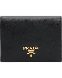 Prada - Small Saffiano Leather Bifold Wallet - Lyst