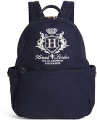 Harrods - Cotton Embroidered Emblem Backpack - Lyst