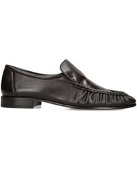 The Row - Soft Moccasin Two Leather Loafers - Lyst