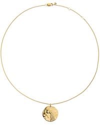 Monica Vinader - Vermeil Zodiac Aquarius Necklace - Lyst