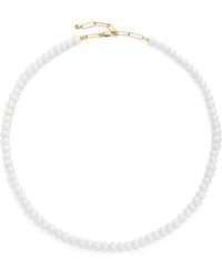 Monica Vinader - Vermeil And Pearl Nomade Necklace - Lyst