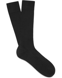 Zegna - Cotton Ribbed Socks - Lyst