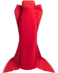 Carolina Herrera - Silk Bow-Train Gown - Lyst