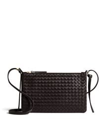 Bottega Veneta - Leather Intrecciato Gemellini Shoulder Bag - Lyst