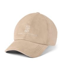 Brunello Cucinelli - Suede Logo Baseball Cap - Lyst