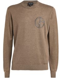 Giorgio Armani - Linen-blend Sweater - Lyst