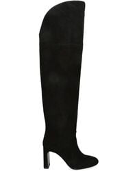Stuart Weitzman - Suede Babette Tubo Over-The-Knee Boots 85 - Lyst