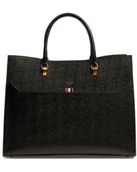 Thom Browne - Large Leather Duet Tote Bag - Lyst