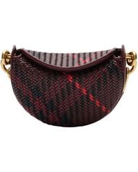 Burberry - Woven Leather Check Bridle Clutch Bag - Lyst