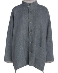 Eskandar - Linen Wide Longline Jacket - Lyst