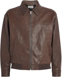 FRAME - Leather Bomber Jacket - Lyst