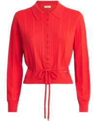 Sandro - Wool-Blend Pointelle Knit Cardigan - Lyst