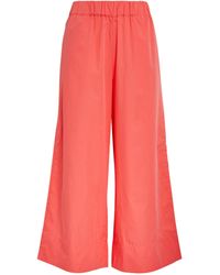 MAX&Co. - Cotton Poplin Cropped Trousers - Lyst