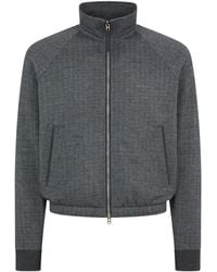 Tom Ford - Cotton-Wool-Cashmere-Silk Zip-Up Sweatshirt - Lyst