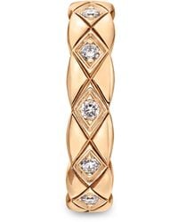 Chanel - Beige Gold And Diamond Coco Crush Single Earring - Lyst