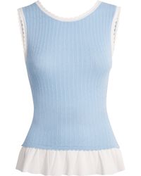 Claudie Pierlot - Knitted Pointelle Tank Top - Lyst