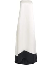 Abadia - Strapless Diana Maxi Dress - Lyst