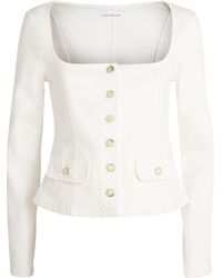 GOOD AMERICAN - Square-Neck Denim Jacket - Lyst