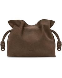 Loewe - Medium Suede Flamenco Clutch Bag - Lyst