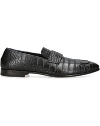 ZEGNA - Crocodile Leather L'Asola Loafers - Lyst